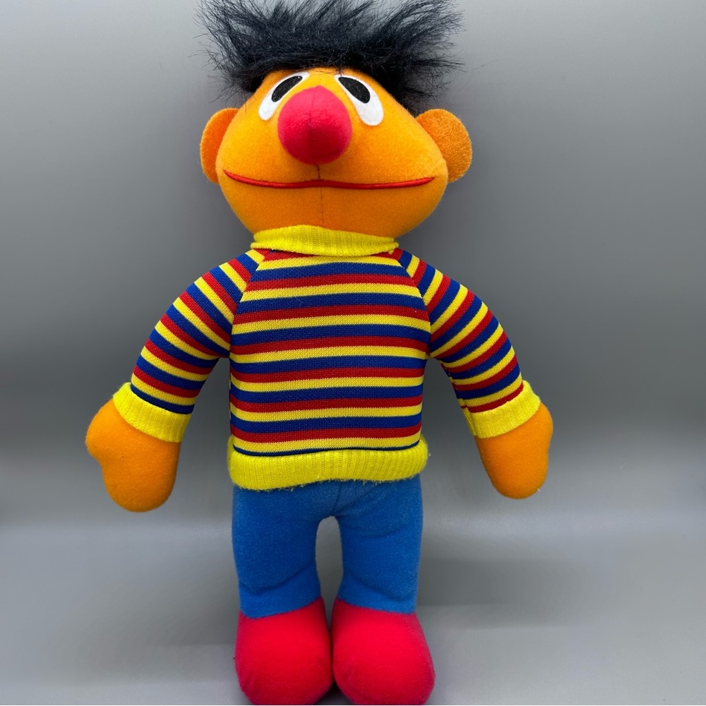 Vintage‎ Sesame Street Stuffed Ernie Toy Plush Jim Henson Playskool 1984